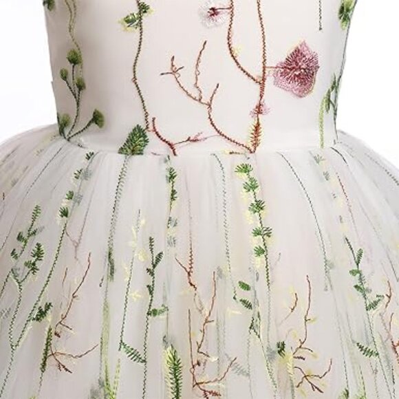 Idopip Flower Girl Lace Dress Size 9-10Y White Bridesmaid Wedding Maxi Party. - Picture 4 of 5